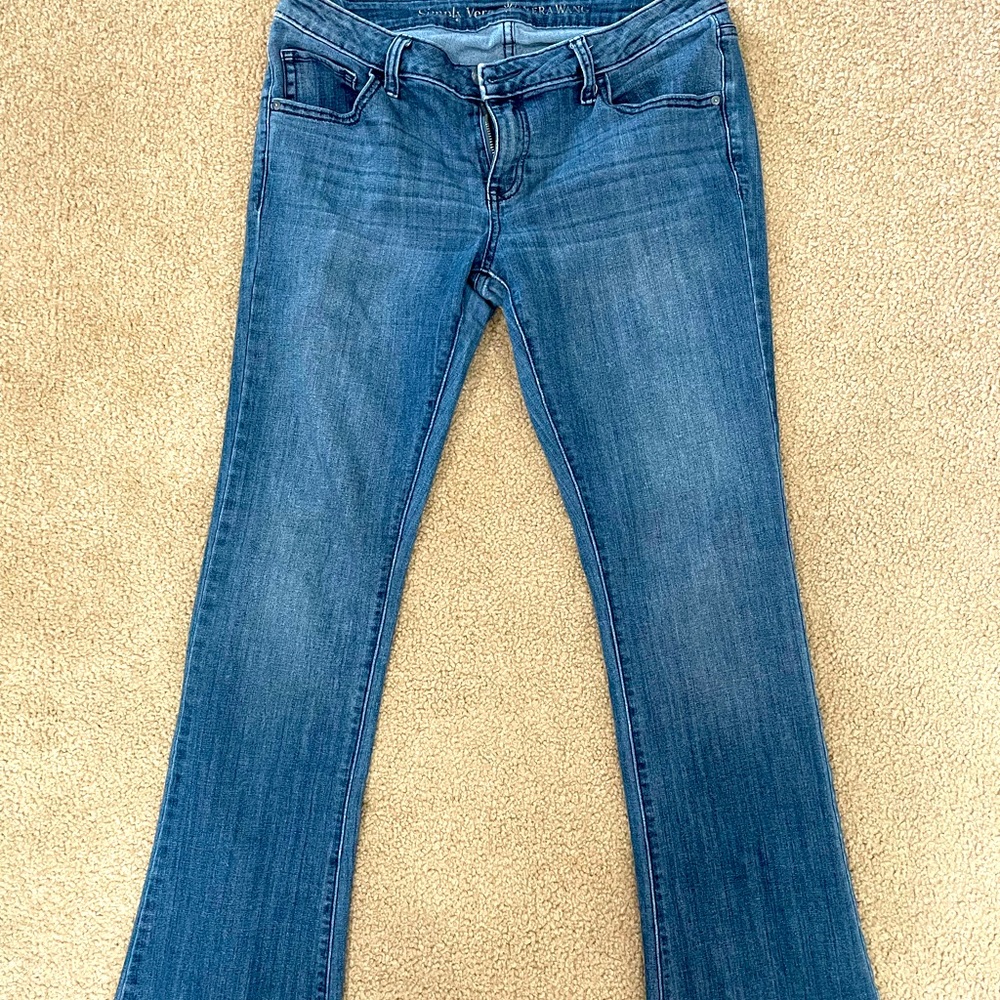 Vera Wang fitted flare jeans